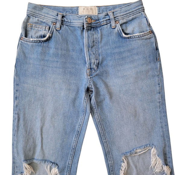 Free People Womens Straight-Leg Mid-Rise Distressed Jeans 25. Waist 28 Inseam 26 - Picture 4 of 6